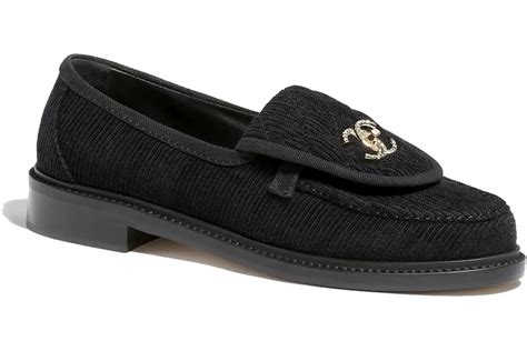 chanel corduroy loafers|chanel moccasins shoes.